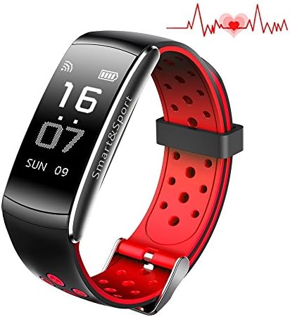 Huangchao Inc Fitness Tracker, Smart Watch 4 sports Mode, Heart Rate Monitor IP68 Waterproof Activity Health Tracker, Sleep & Blood Pressure Oxygen Monitor, Calorie/Step Counter for IOS Android