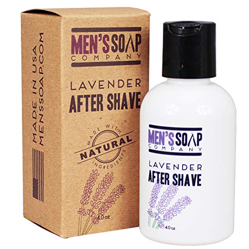 Aftershave for Men 4.0 oz After Shave Balm Made With Organic and Natural Vegan Plant Ingredients - Post Shave Lotion for Sensitive Skin Eliminates Razor Burns, Calms Irritation & Cools Skin, Lavender