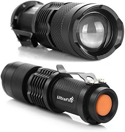 UltraFire 7w 300lm Mini Cree Led Flashlight Torch Adjustable Focus Zoom Light Lamp with emergency light blinking technology