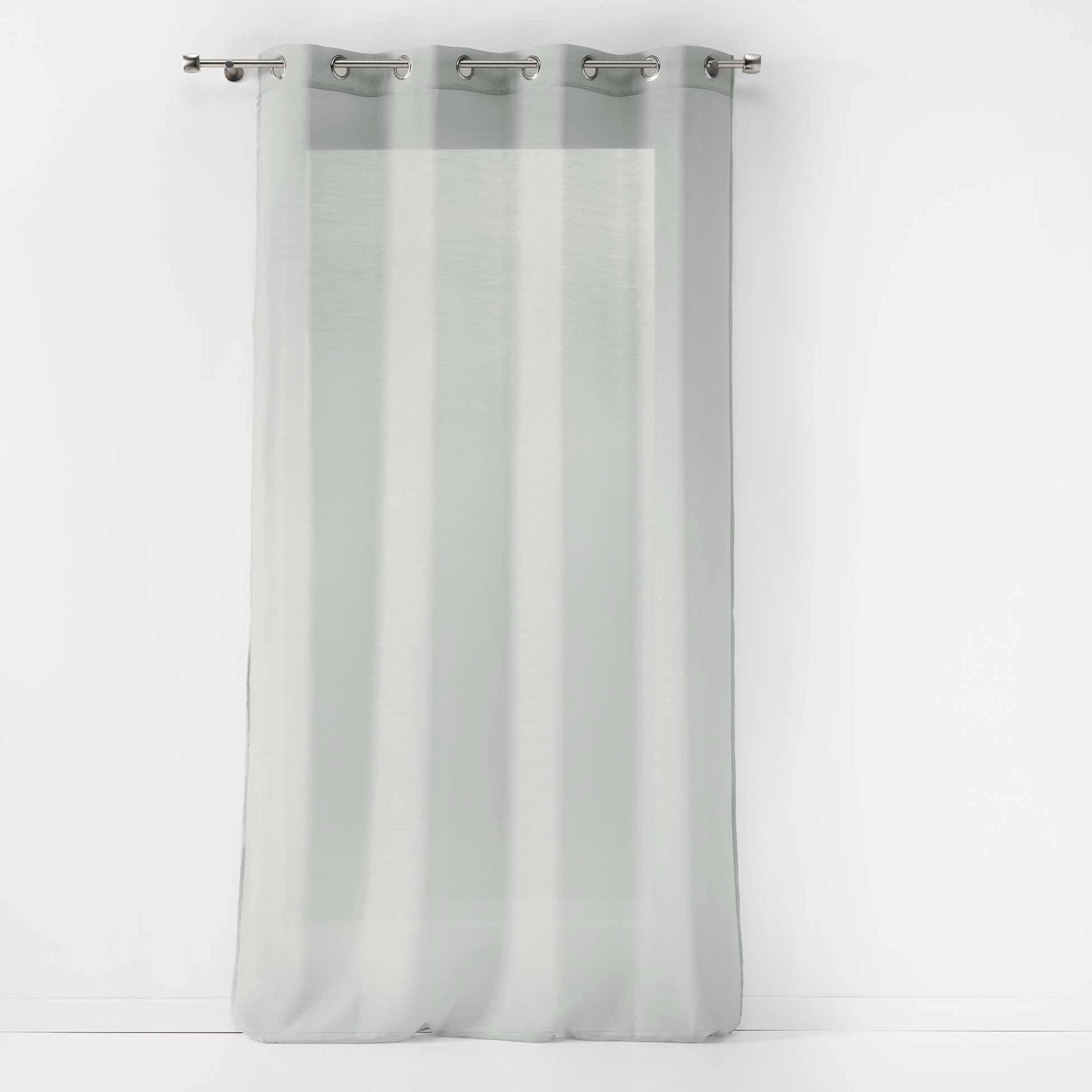 Douceur d'Intérieur Eyelet Curtain 140 x 240 cm Grey
