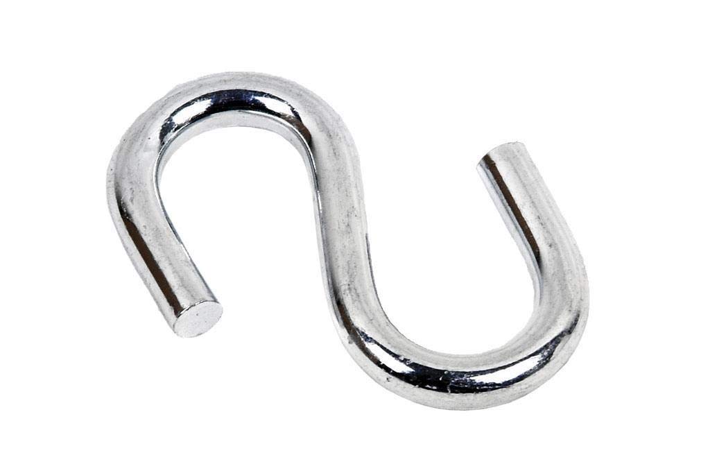 DOJA Industrial | S Shaped Hook | M5 | Pack 25 | Galvanized Steel | Heavy Duty Hooks for Hanging Tools, Kitchen Utensil Butchers | Bathroom Bedroom Office Wardrobe Hooks for Hanging Clothes