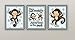 Monkey Nursery Art Prints in Blue and Brown (8"x10", No More Monkeys Set of 3)