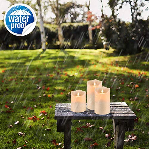 Homemory Waterproof Flickering Flameless Candles, Outdoor Indoor