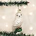 Old World Christmas Ornaments: Great White Owl Glass Blown Ornaments for Christmas Tree (16079)