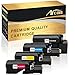 Arcon 4 Packs [Black Cyan Yellow Magenta] Compatible E525w Toner Cartridge for Dell E525w Toner, Dell E525w, Dell E525, Dell E525w Color Printer Ink Toner Cartridges