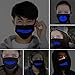 fomei 6 Pack Cool Luminous Unisex Cotton Blend Anti Dust Face Mouth Mask Black for Man Woman