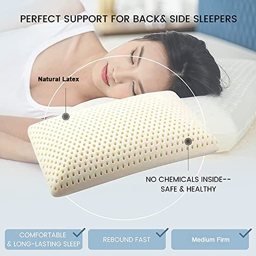 TALATEX 100 Natural Premium Latex Pillow, Dunlop Pillow Helps Relieve