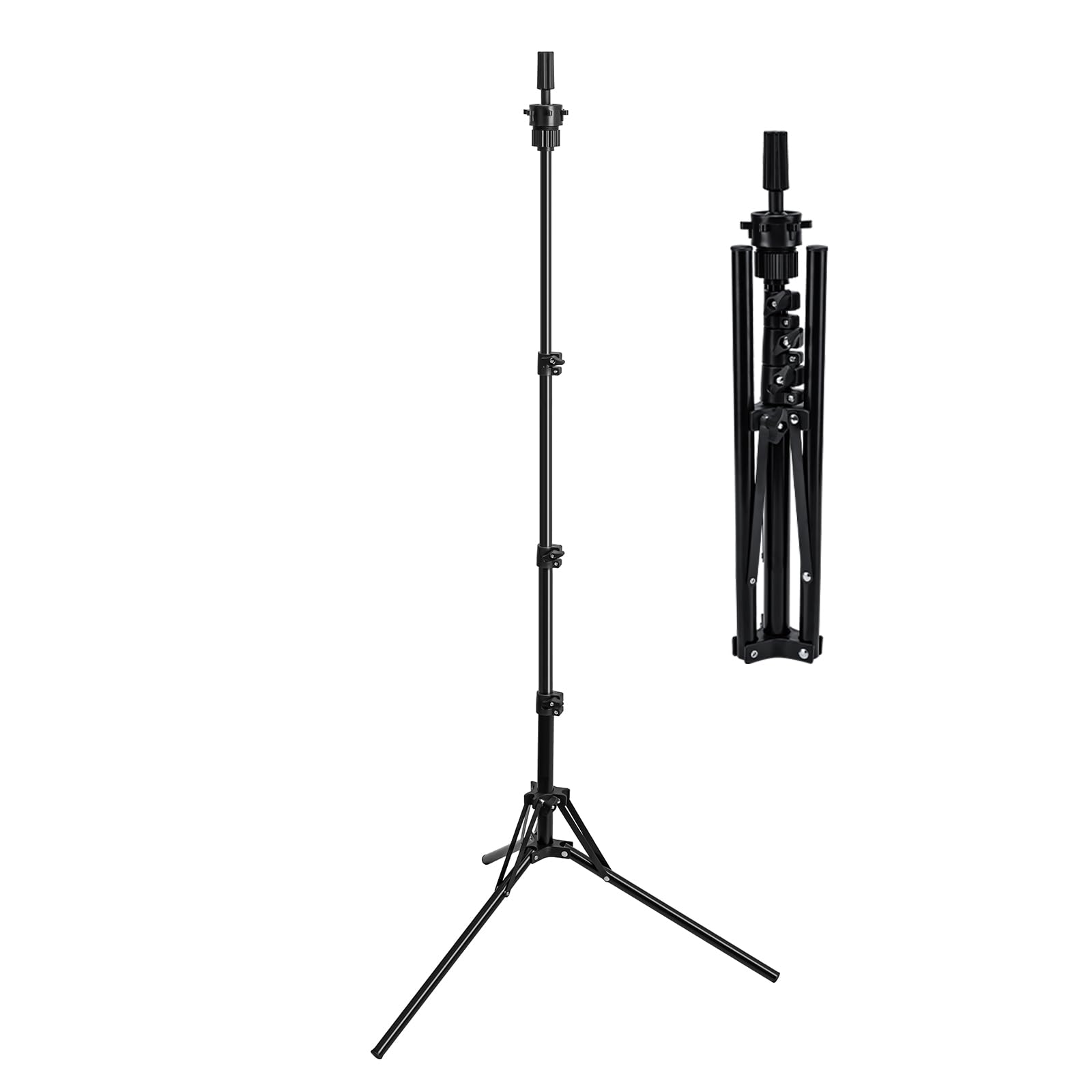 Adjustable Heavy Duty Wig Head Stand Mannequin Head Stand for Training Doll Heads and Styling Hair (large size)