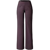 Design by Olivia Women's Ponte Bootcut Dress Pants with Pockets High Waist Pull On Stretch Trousers Office Slacks