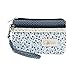 Damara Womens Floral Dotted Versatile Canvas Wallet,Blue
