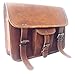 vintage crafts Genuine Goat Leather Messenger Satchel Motorcycle Tool Bag Brown Handlebar Sissy bar Travel bag Saddlebags Panniersthumb 3
