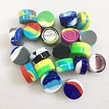 YOFUCA Silicone Container Dab Wax 5ml Food Grade Non Stick Little Jar Oil Storage Rubber Containers Multi Color (20, 5ML)