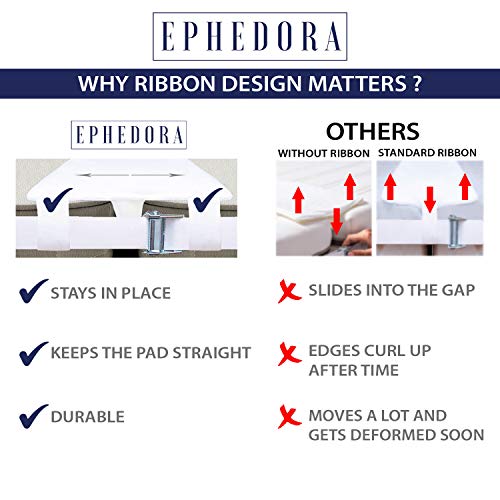 EPHEDORA 10" Extra Wide Bed Bridge Connector Twin to King Converter