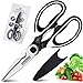Heavy Duty Kitchen Shears - KFull Multifunction Kitchen Scissors Knife Tools -Purpose Utility Scissors for Chicken Poultry Fish Meat Vegetables Herbs BBQ - Multipurpose Black White Knife Shears