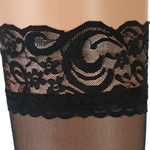 FENTI Sheer Thigh High Sexy Daily Stocking with Stay Up Silicone Lace Top