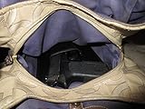#1 Seller Universal Concealed Carry Purse and Handbag Holster By Fx Tactical - Fits Most Small or Medium Pistols and Revolvers. Black Synthetic Leather - Fits Both Right and Left Handed Shooters.