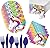Unicorn Party Supplies For 16 - Plates, Napkins, Tablecloth, Utensils, Games Activity Sheet, Banner Decoration - Horned Horse Rainbow Birthday Pack - Girls, Toddlers, Boys, Kids Bundle