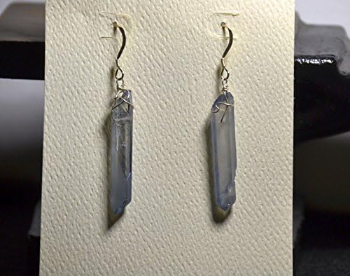 Aura Quartz and Sterling Silver Earrings