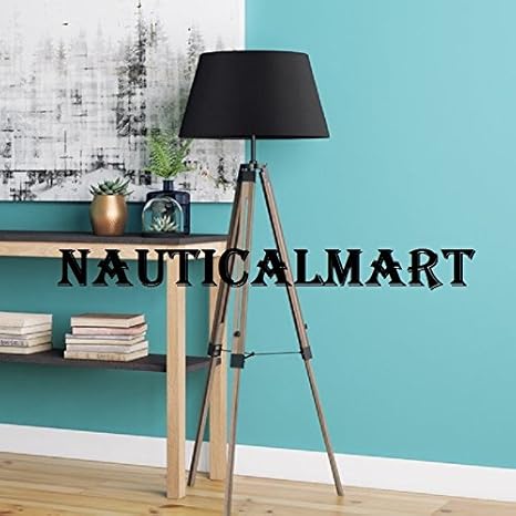teal tripod floor lamp