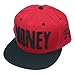 Men's Snapback Hip Hop Hat Flat Bill Hat Baseball Cap Money 2 Colors (red)