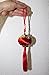 Lucore Colorful Chinese Lucky Lantern Ornaments - 6 pcs Multi-Color Silk Brocade Hanging Charms