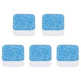 NEW Solid Washing Machine Cleaning Expert, 50 PCS Washer Decontamination Cleaning Detergent Effervescent Tablet Washing Machine Cleaner Descaler Deep Remover Deodorant (5PC)