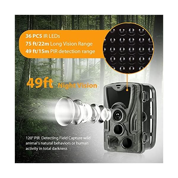 1800Mah 9V Solarpanel Tragbare Mit 4G Wildkamera Jagdkamera Nachtsicht Und 32GB SD Card 16MP 1080P 0,3S Bewegungsmelder… – Bild 7