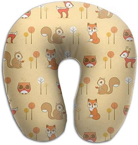 Squirrel Cute Ergonomic U Shape Neck Pillow For Sleep Sleeping Women