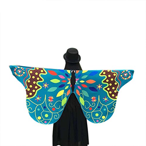Butterfly Shawl, Soft Fabric Party Costume Fairy Ladies Costume Accessory by BSGSH