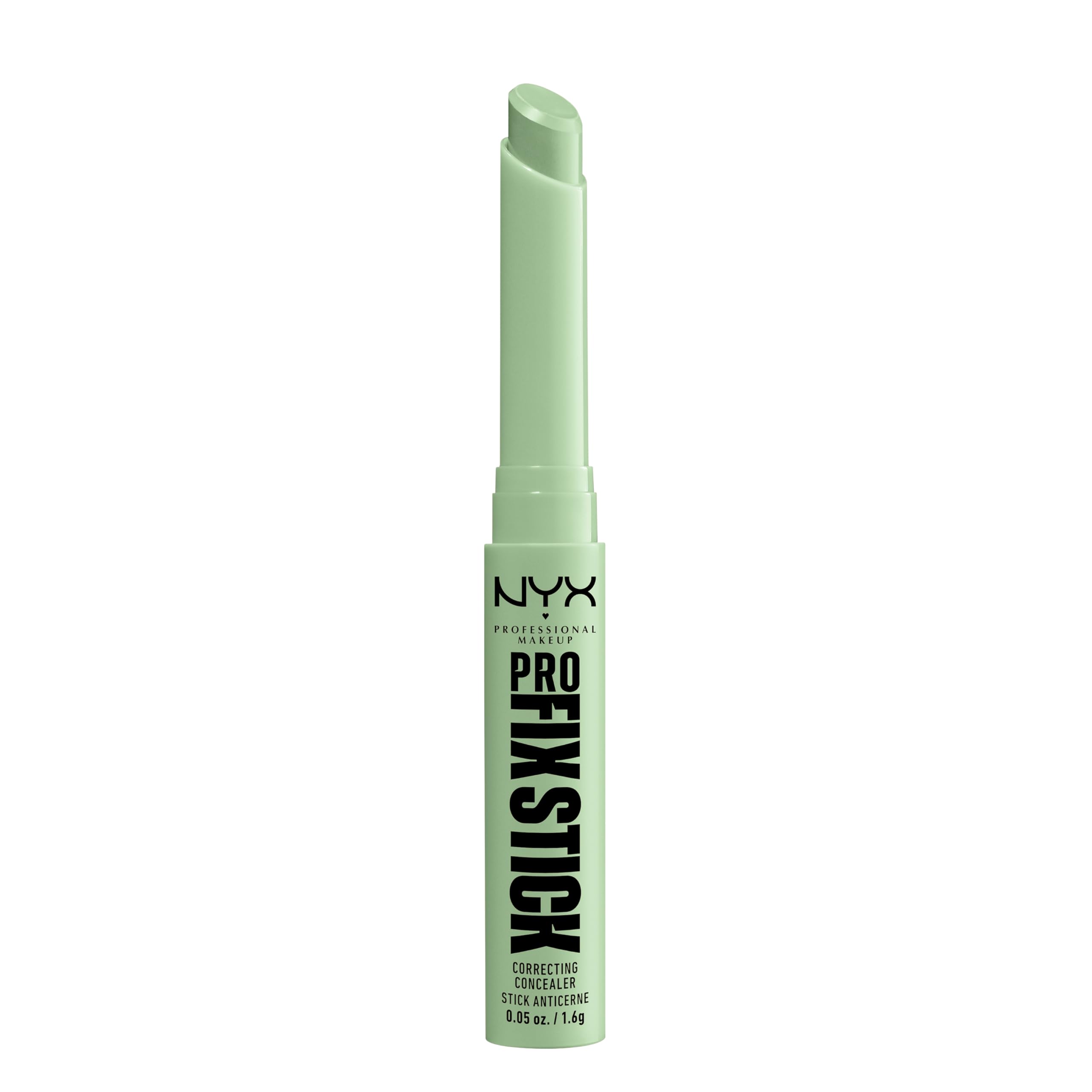 NYX Professional Makeup Correcting Concealer Stick, Covers Blemishes, Dark Spots and Discolouration, 12H Wear, Easy to Use, Vegan Formula, Pro Fix Stick, Green