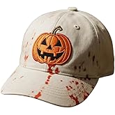 Unisex Autumn Style Print Hat Halloween Pumpkin Face Baseball Hat