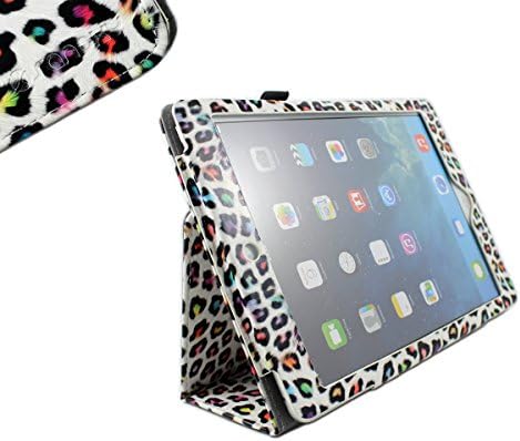 ELEGANI Folio Case For iPad AIR (5TH GEN), LEOPARD RAINBOW