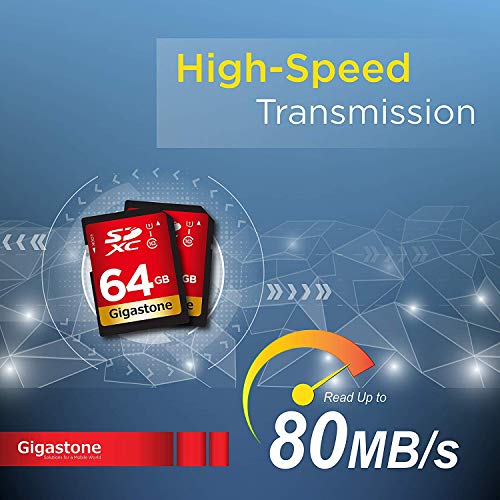 Gigastone-64GB-SD-Card-2-Pack-UHS-I-U1-Class-10-SDXC-Memory-Card-High-Speed-Full-HD-Video-Canon-Nikon-Sony-Pentax-Kodak-Olympus-Panasonic-Digital-Camera