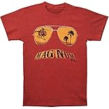 Magnum PI Mustache Sunglasses Adult T-shirt