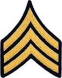Sergeant E-5 Army Chevrons - Gold on Blue