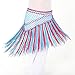 ZLTdream Women's Belly Dance Two-colors Argentina Triangle Short Tassels Hip Scarf