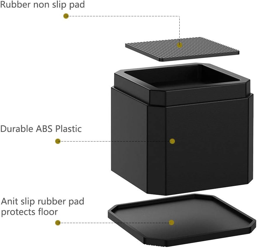 Beautylover Bed Risers Adjustable Furniture Risers 3 Inch Heights Unbreakable Heavy Duty Lifts for Risers for Sofa, Table, and Chair and Dorm Bed, Couch risers Set of 4pcs ，Black: Home & Kitchen