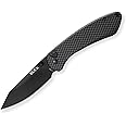 Buck Knives 744 Sovereign Button Lock Pocket Knife, Carbon Fiber