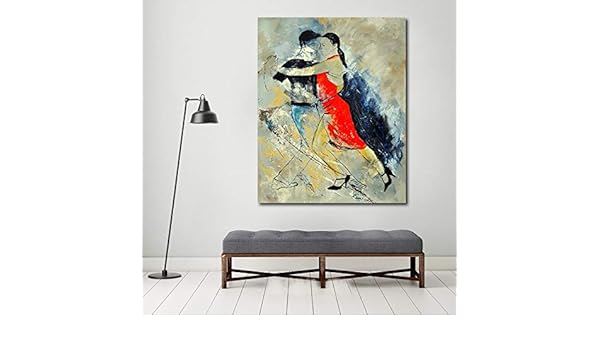 YuanMinglu Cuadro en Lienzo Bailando Tango en el Piso Pintura al ...