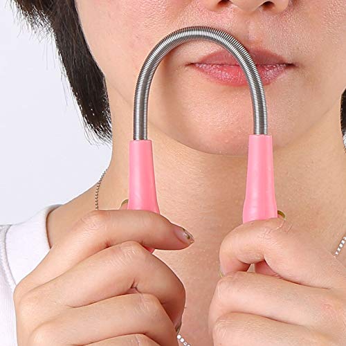 Dr.Nail 3Pcs Facial Hair Remover Spring Threading Tool for Women (Pink) - Thumbnail 2