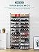 ORAF Shoe Rack 10 tier Shoe Tower Organizer, ORAF 50 Pair Shoe Racks with Waterproof Dustproof Tight Connection, Free Standing Shoe Shelf in Closet Entryway Hallway, Non-woven Fabric, Black