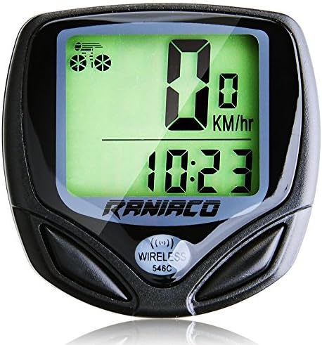 RANIACO Bike Computer, Cycling Computer, Wireless Bicycles Speedometer Bycicles Odometer LCD Screen with Backlight Outdoor Exercise Tool
