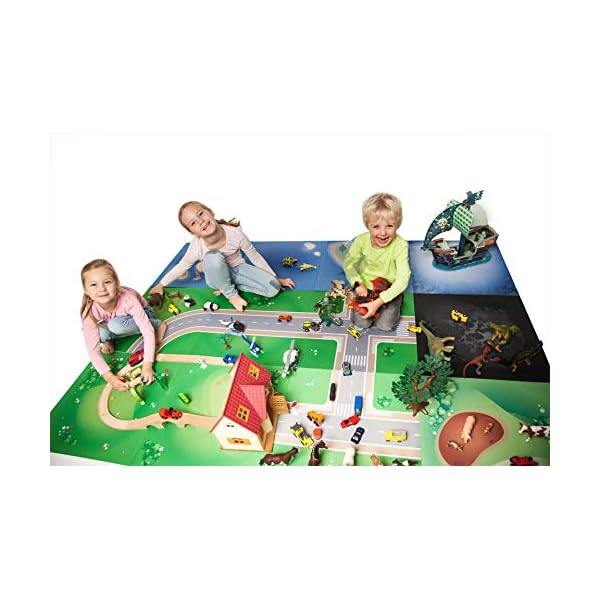 playmatt Spielmatte - Graslandschaft mit Blumen | rutschfest | 100% schadstofffrei | waschbar – Bild 7