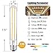 sunmeg 8W T10 Tubular Bulb, LED Filament Bulbs Dimmable, 7.5