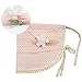 Bigface Up Baby Girls Eyelet Lace Breathable Bonnet Sun Protection Hat Christening Bonnet(Pink)