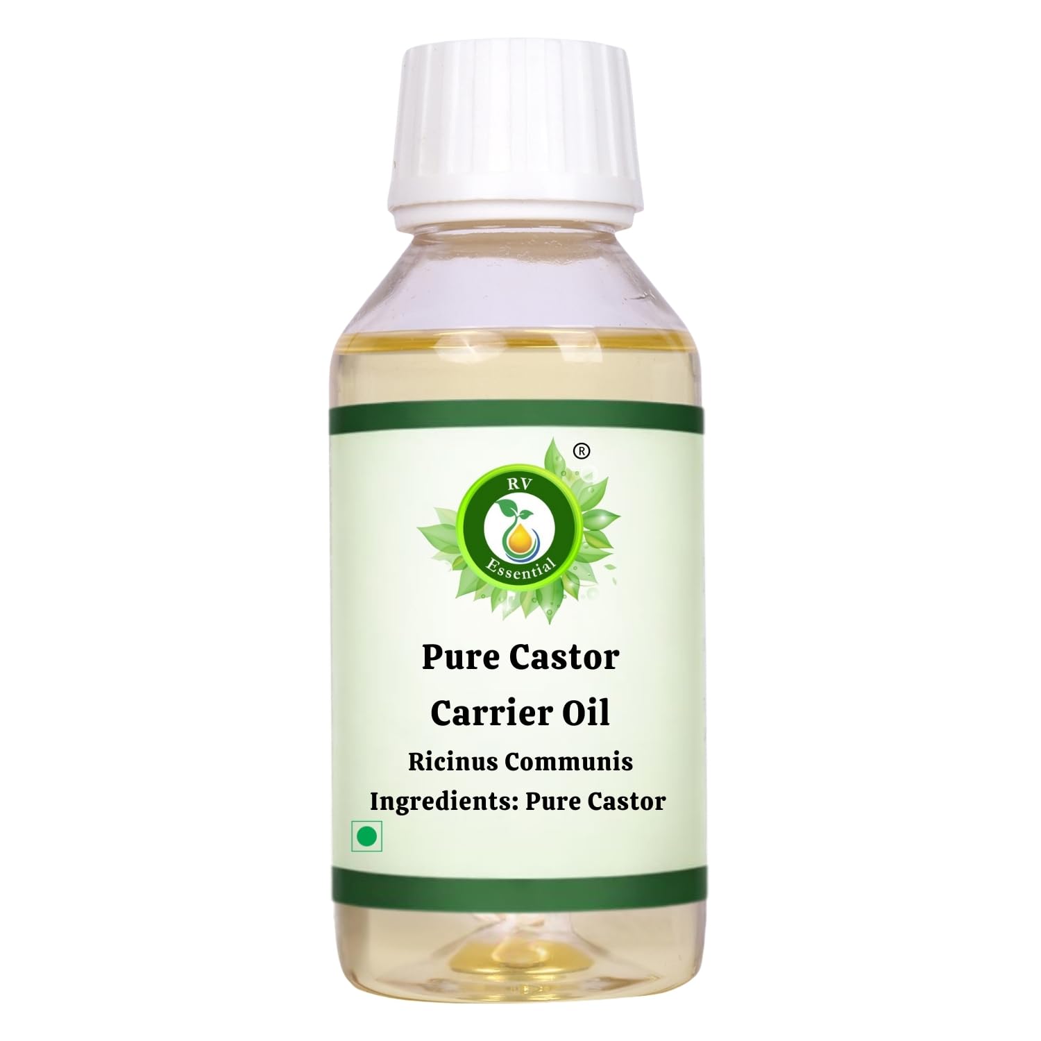 R V Essential Pure Castor Carrier Oil 100ml (3.38oz)- Ricinus Communis (100% Pure & Natural Cold Pressed)