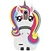 Mulafnxal Rainbow Unicorn Case for LG Aristo 2,3D Soft Silicone Tribute Dynasty/K8 2018 2017//K4 2017 MS210n Cases,Cute Kids Girls Cartoon Cover,Kawaii Animal Character Rubber Protector for LG Phoenix
