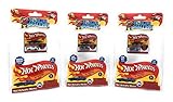 Worlds Smallest Hot Wheels Series 1 Set of 3 Cars - 2006 Bone Shaker - 1969 Twin Mill - 1974 Rodger Dodger -Version 2