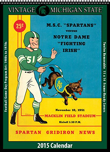 Michigan State Spartans 2015 Vintage Football Calendar by