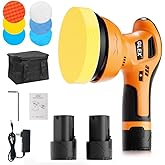 GLEX Electric Cordless Car Polisher, Portable Polisher with Polishing Pad Kit, Durable, Brand Car Cordless Polisher, for Car Detailing Waxing, Boat Sanding, Scratch Removal, Mirror Polishing.